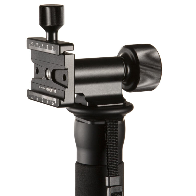 Monopod Gimbal Head,Side Saddle Speed Tilt Gimbal Head with Arca Swiss Dovetail Quick Release Plate for Monopod Camera Medium and Telephoto Lenses, Max Load 100lbs