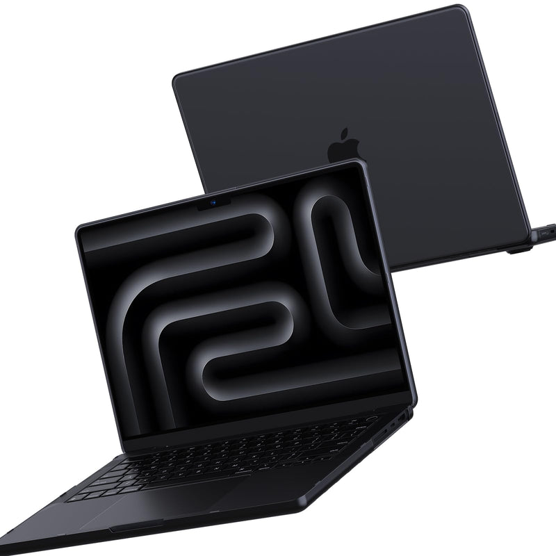 for MacBook Pro 14 inch Case 2023-2021 M3 Pro/Max A2918 A2992 M2 A2779 M1 A2442 [100% Match Official Color] [Scientific Slim] Protective Hard Case Matte Cover for Laptop - Space Black Clear