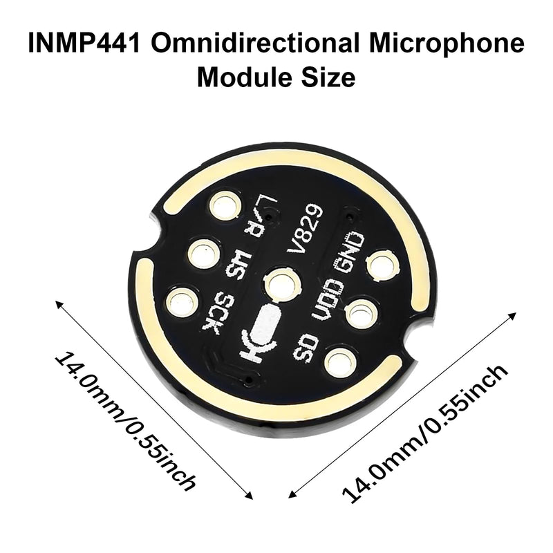AYWHP Pack of 3 INMP441 Omnidirectional Microphone Module 24 Bit I2S Interface Digital Output Compatible with ESP-32 Arduino