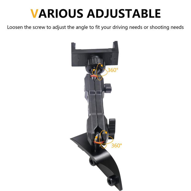 Dash Phone Mount Holder Driver Side Compatible with 2021 2022 2023 2024 2025 2026 Ford Bronco 2/4 Door Interior Accessories Dashboard Cell Phone Stand 360° Adjustable Aluminum Alloy