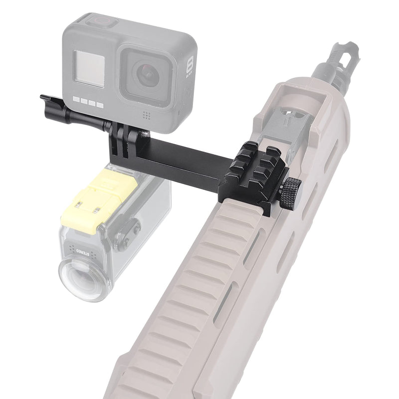 fantaseal High Precision Aluminum Alloy Cell Phone Smartphone Gun Clamp Mount Picatinny Rail Holder Airsoft Hunting FPV Video Recording Kit for iPhone YouTube Tiktok Vlogging Phone Picatinny Mount