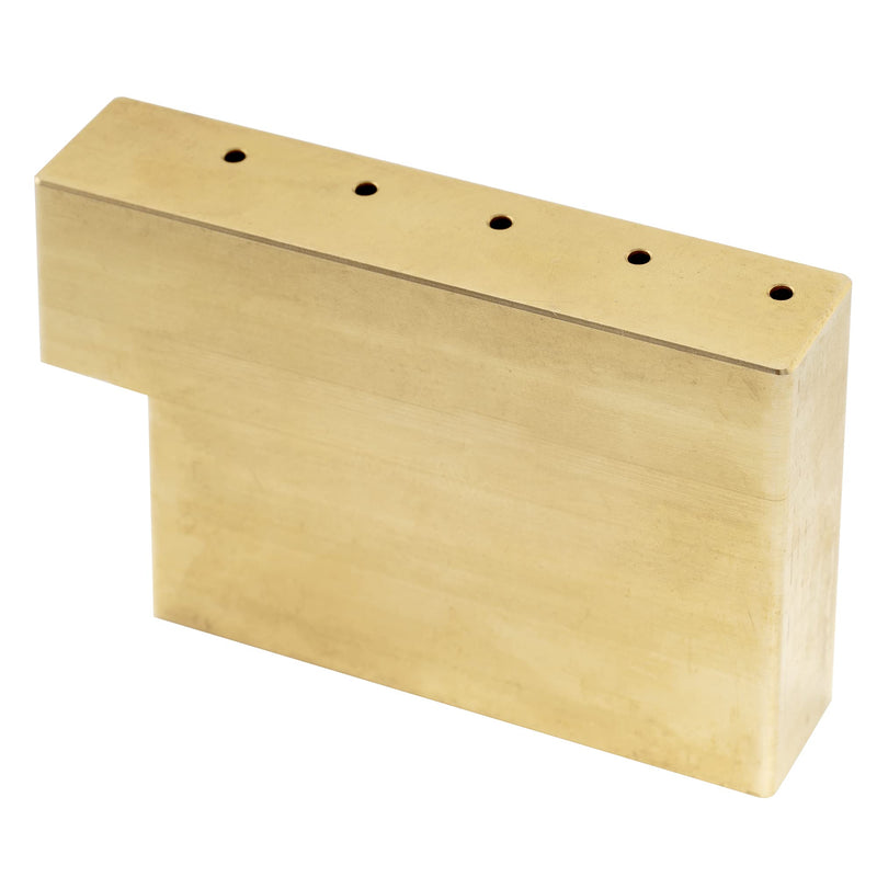 Musiclily Ultra Solid Fat Brass L Shape Tremolo Block for Floyd Rose Locking Tremolo Bridge, 37mm Tall 37mm Brass