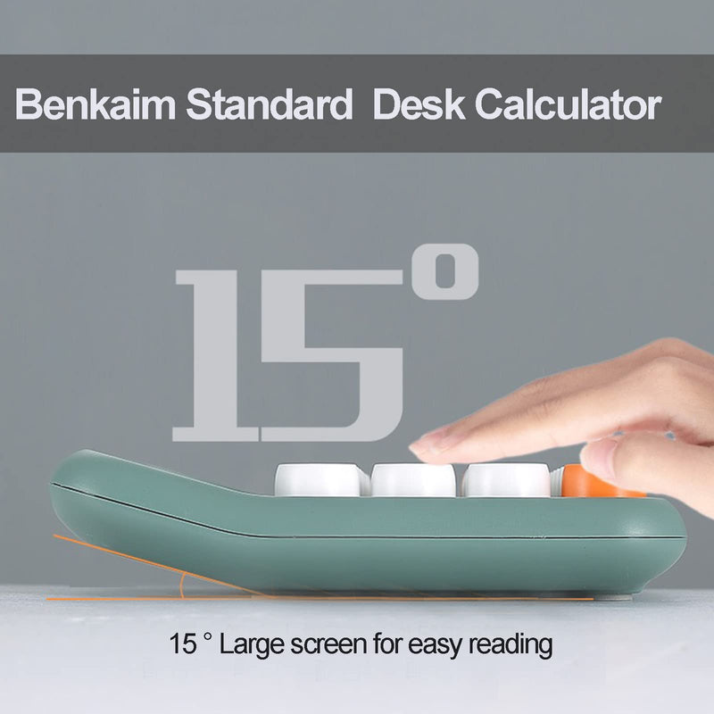 [AUSTRALIA] - Calculators, Benkaim Desk Calculator,Basic Standard Calculator,12 Digit Large LCD Display Big Button Calculator for School, Home & Business Use(Beige) Beige 