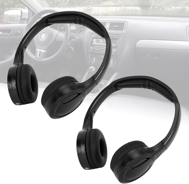 [AUSTRALIA] - Infrared Headphones for Car DVD,Universal 2 Channel IR Headphones, On-Ear Car Headphones Wireless (2 Pack) 