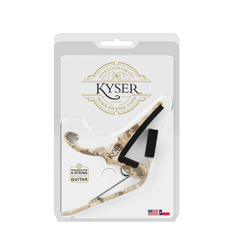 Kyser/Guitars for Vets Quick-Change Guitar Capo for 6-string acoustic guitars, KG6G4V2A Desert Camo