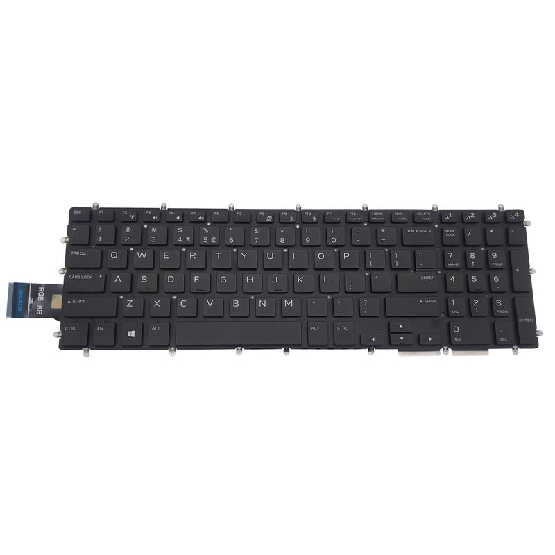 Laptop Replacement Keyboard Backlight for Dell Alienware M17 R1 M15 2019 Black Borderless US Layout