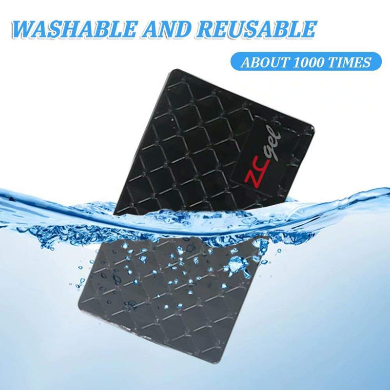 Sticky Dash Pad (4 Pack), Removable and Traceless Car Dashboard Mat with Heat Resistant, Sticky Non-Slip Dashboard Gel Pad for Cell Phone, Sunglasses, Keys, Coins and More (Size: 5.9" x 3.5") middle