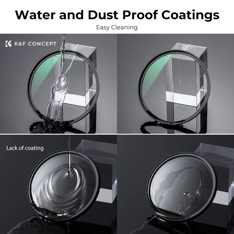 [AUSTRALIA] - K&F Concept 77mm MC UV Protection Filter with 28 Multi-Layer Coatings HD/Hydrophobic/Scratch Resistant Ultra-Slim UV Filter for 77mm Camera Lens (Nano-X Series) 
