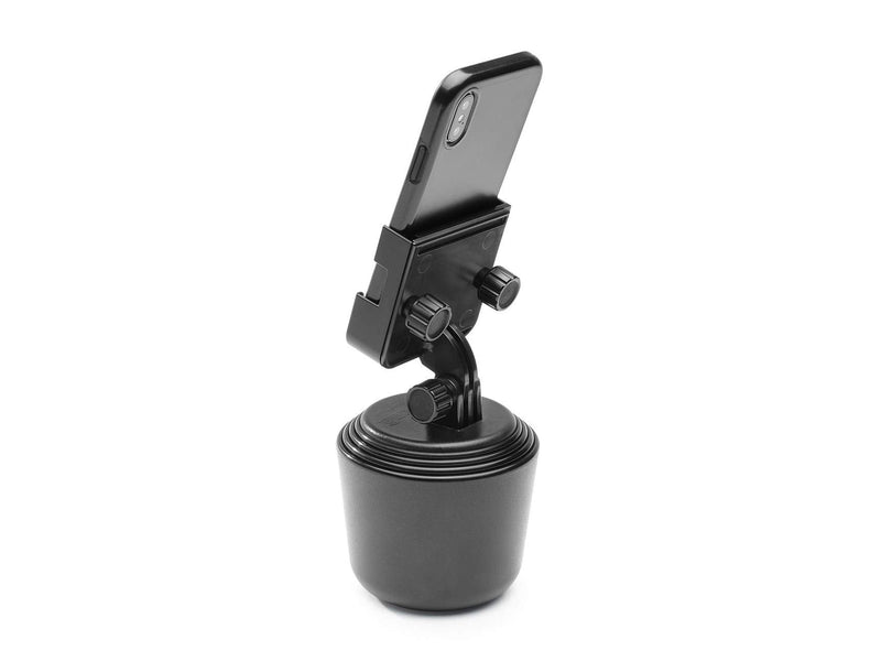 WeatherTech CupFone Two View – Adjustable, Universal Cup Holder Phone Mount Car & Truck Accessory – Best Design for iPhone & Smartphone Charging – Black Plastic Knobs