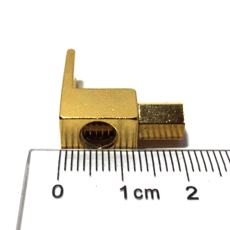 CESS Right Angle Spade Fork & Binding Post - 4mm Banana Plug Socket - Spade Fork Connector for Speaker & Power & Amp (jcx) (10 Pack)