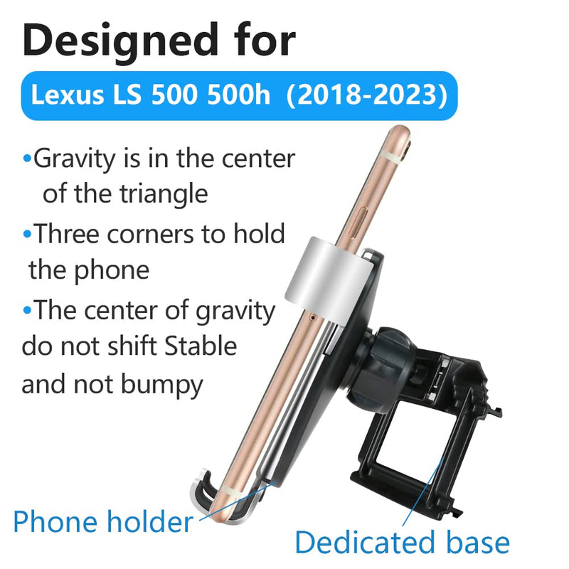 Car Phone Holder for Lexus LS 2018 2019 2020 2021 2022 2023 2024 2025 2026 500 500h 500F Auto Interior Accessories Best Cell Phones Mount Cellphone Mobile Cradle Charging Navigation Stand