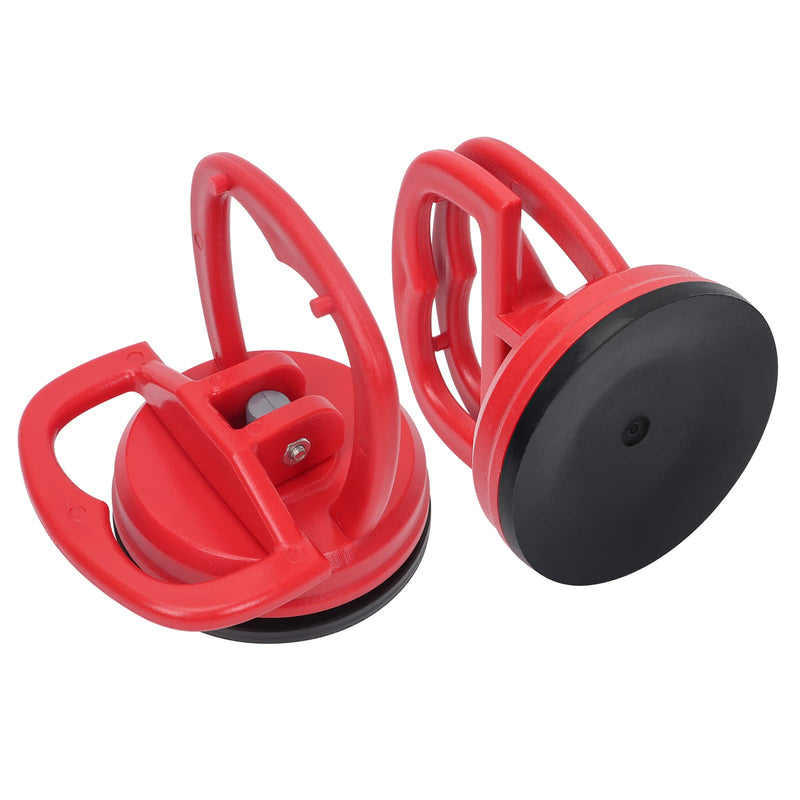 STREBITO Suction Cups Heavy-Duty 2 Pieces Screen Suction Cups Tool for iMac, iPhone, MacBook, iPad, TV, Phone, Laptop, Computer, Tablet, LCD Screen Remover, Small Dent Puller Red