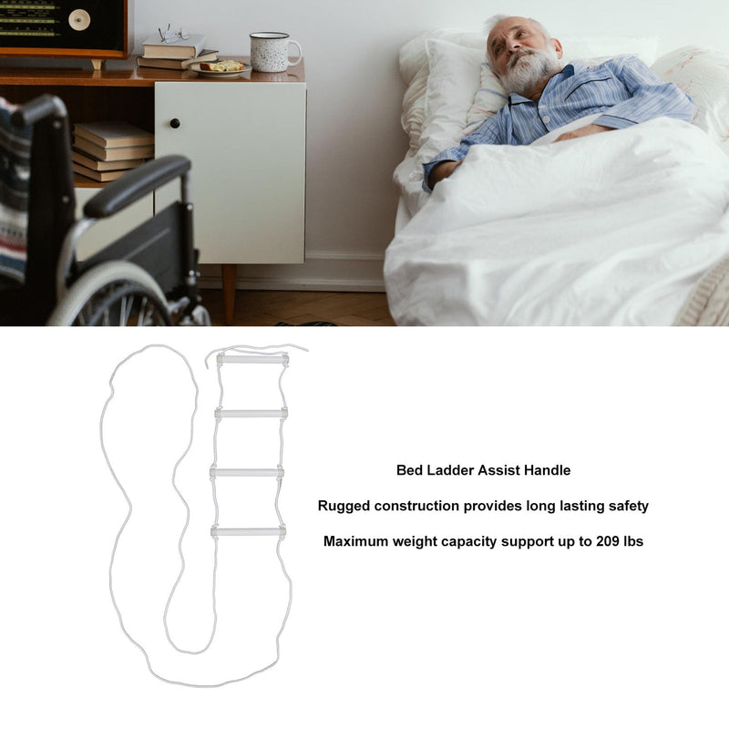 Rope Ladder, Bed Pull Ladder with Built-in Light, for Elderly, Disabled and Injured, Robust with Large Load Capacity, Easy to Install