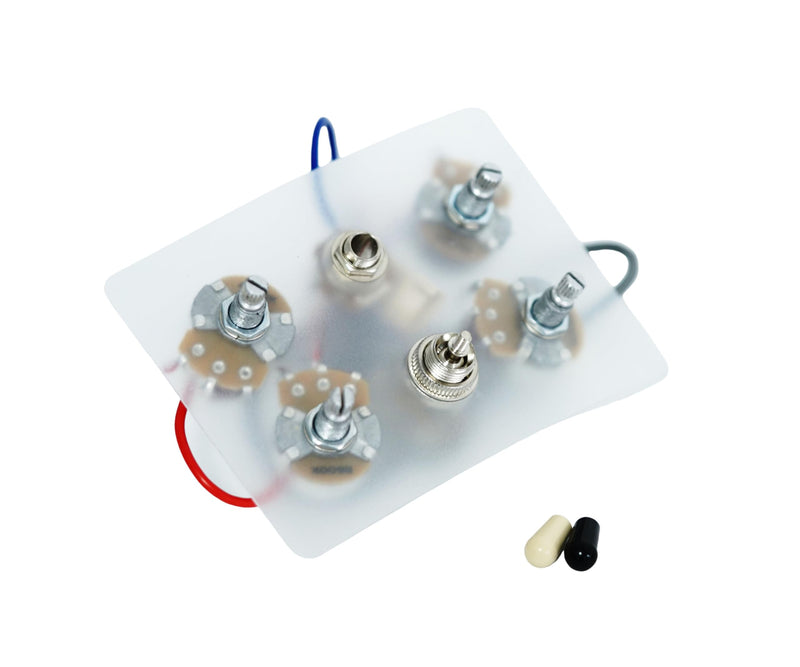 Guyker 1 Set LP Electric Guitar Pickup Wiring Harness Compatible with EPI SG LP Dot (1 Toggle Switch + 4 Pots + Jack)