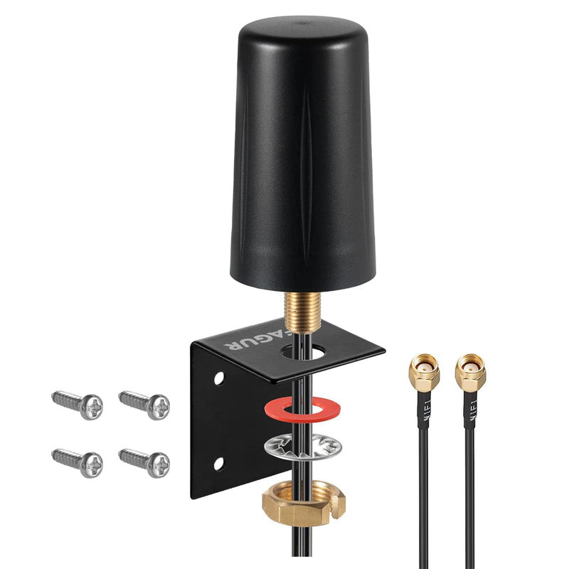 9dBi WiFi 6 6E Tri-Band 2.4GHz + 5 GHz + 6GHz Wall Mount Antenna for WiFi 6 6E Router Hotspot PC Desktop Computer PCI-E Network Card Reolink Security Camera Signal Booster