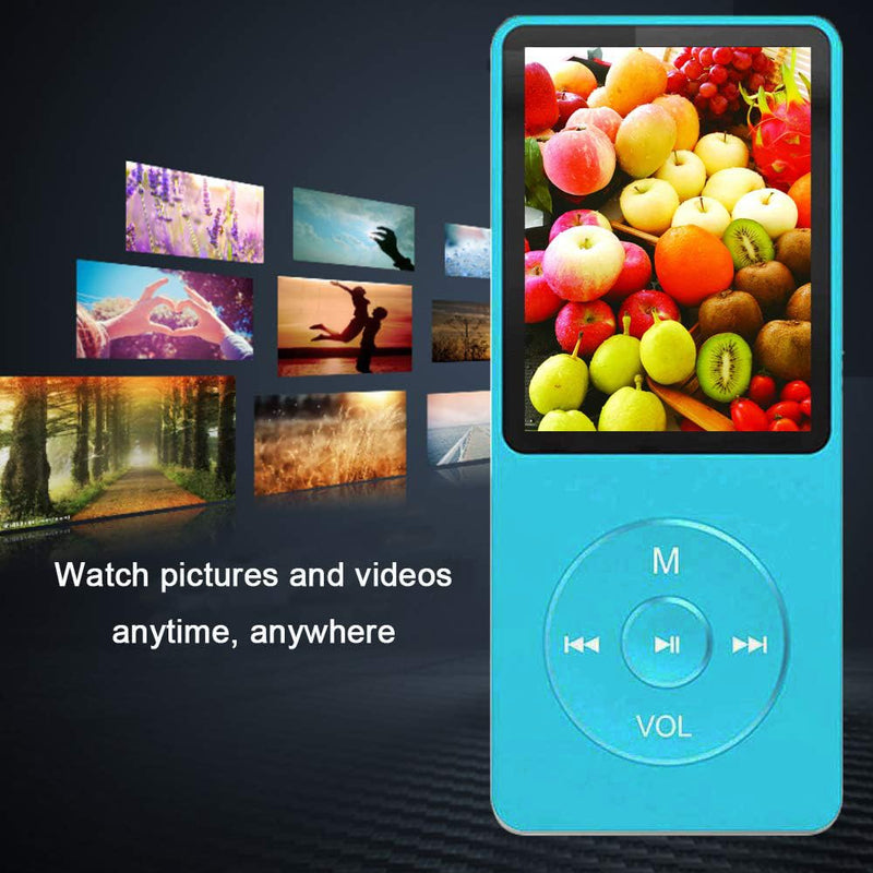 MP3 Player, Music Player with 16GB Micro SD Card, Build-in Speaker/Photo/Video Play/FM Radio/Voice Recorder/E-Book Reader, Supports up to 128GB