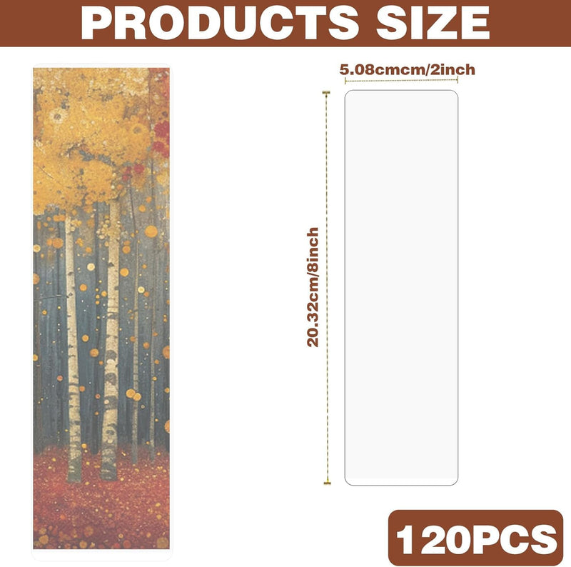 120pcs Bookmark Sleeves, Bookmark Laminating Sheets Suitble for Protecting Bookmarks Laminating Pouches, Bookmarks Sleeves Clear Compatible with Most, Laminate Sheets Favorite for Book Lovers