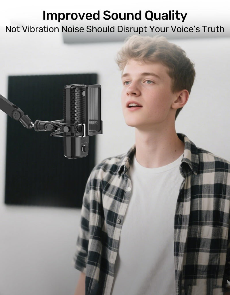 Wave Microphone Shock Mount - Custom Built for Elgato Wave 1/3, Aluminum Frame & Reinforced Suspension for Max Vibration Isolation, Shock Mounts Holder Clip Ideal for Youtubers, Podcasters and Gamers Wave Shock Mount