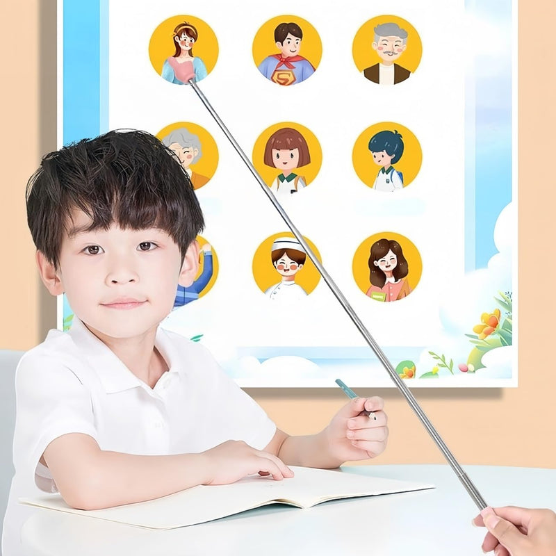 Children Finger Reading Stick Point Reading Pen Kindergarten Student Teacher Teaching Reading Picture Book Finger Shape Mini Pointer Stick Pink