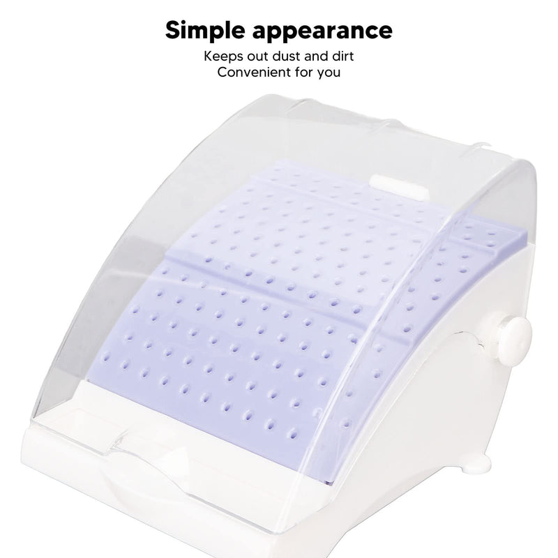 Dental Bur Block 142 Holes Bur Box Bur Holder, Annhua Dental Bur Organiser Plastic with Lid Case for Needle, Bur, File