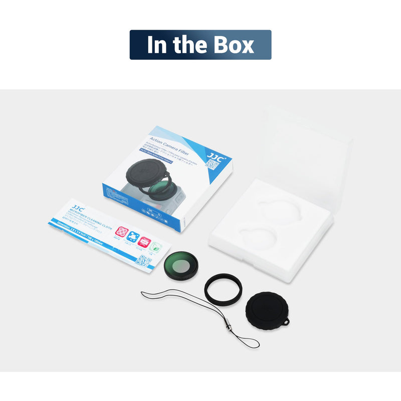 [AUSTRALIA] - JJC Screw On UV Filter for DJI Osmo Action 5 Pro 4 Only,with Rubber Lens Cap,Replace OEM Osmo Action 5 Pro Glass Lens Cover,Multi Coated HD Optical Glass,Absorb Ultraviolet Light & Reduce Bluish Cast Ultraviolet Filter 