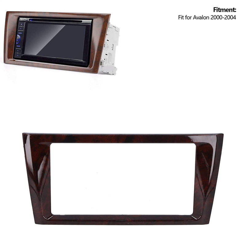 Aramox Car Radio Fascia, 2-Din ABS Stereo Navigation Panel Kit Frame for Avalon 2000-2004, Black Dashboard Installation Kit