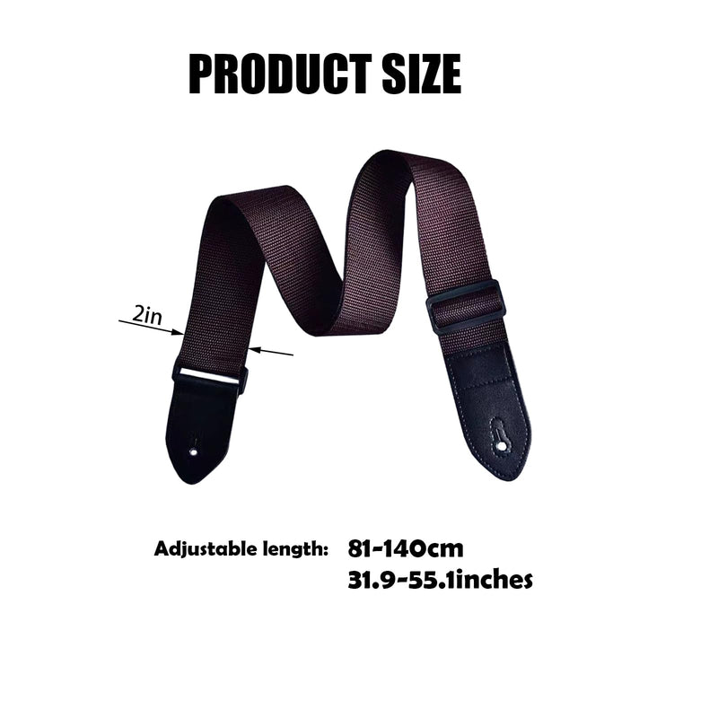 4 Pcs Guitar Straps, Adjustable Acoustic and Electric Bass Strap, Acoustic Electric Guitar Straps for Musical Instrument