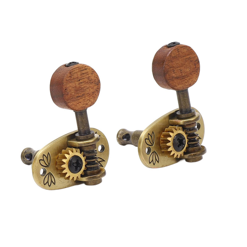 [AUSTRALIA] - 4Pcs Ukulele Tuning Pegs, Acoustic Guitar Pegs 2R 2L Machine Heads, Elegant Rosewood Bronze Zinc Alloy Ukulele Tuners with Sleeves and Screws for 4 String Instruments 