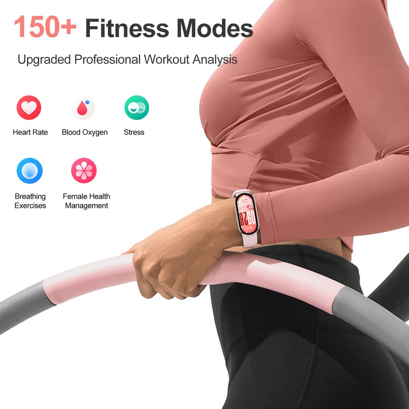 XIAOMI Mi Smart Band 10 (2025) - 1.72" AMOLED Display | 21 Days Battery Life | Touchscreen, Multi-Sport Tracker, Activity Tracker, Heart Rate Monitor | BT5.4 - Mystic Rose