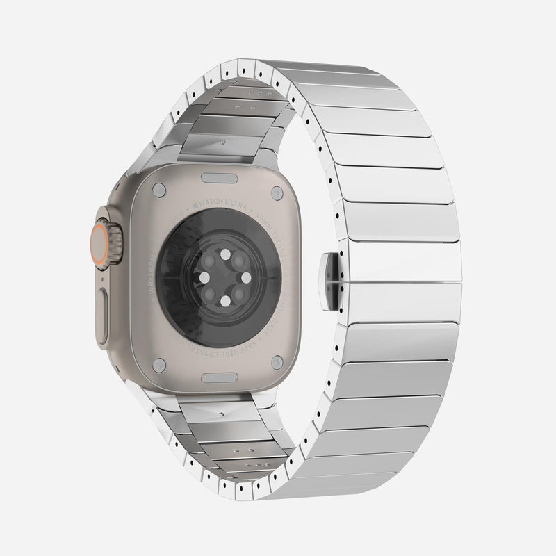 Compatible for Apple Watch Metal Bands, Silver 38mm 40mm 41mm iWatch Strap Ultra10 9 8 7 6 5 4 3 2 1 SE,Simple and Stylish Smartwatch Wristband Women Men