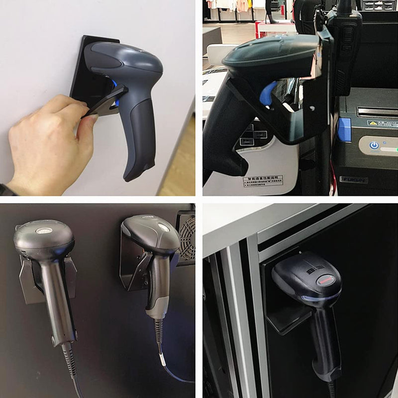 [AUSTRALIA] - Universal Scanner Holder,Barcode Scanner Holder,Barcode Reader Bracket Wall Mount Fit for Zebra Symbol LS2208 DS2278 LI4278 Most Barcode Scanners, with Screws & Wall Stickers (5pcs-Holder A1) 5pcs-Holder A1 