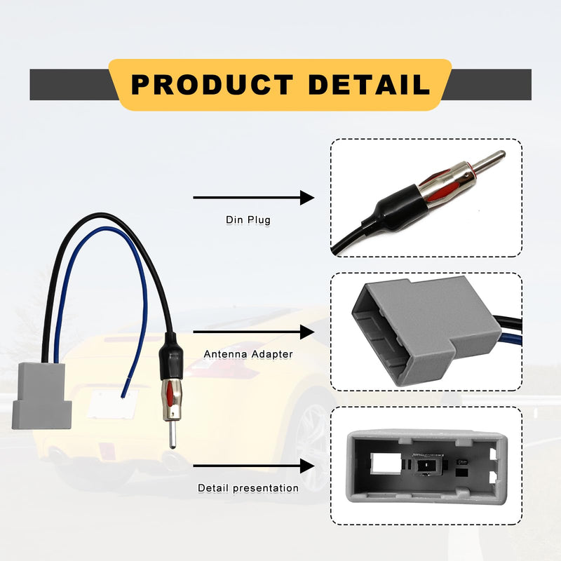 Radio Wiring Harness Connector, Antenna Adapter Compatible with 2007-2019 Nissan/2008-2013 Infiniti/2008-2013 Subaru w/Antenna Adapter Install Aftermarket Stereo CD Receiver Cable Connector Kit