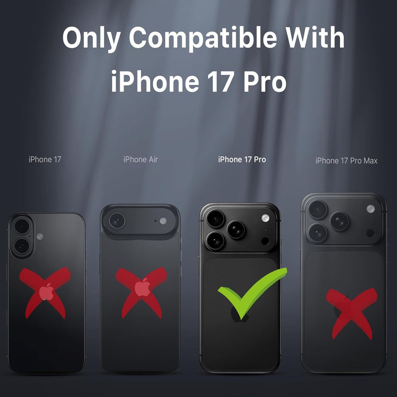 M MYBAT PRO for iPhone 17 Pro Case with Belt Clip Holster,[Compatible with Magsafe] w/Screen Protector,Anti-Drop,Shockproof,w 360°Rotating Kickstand,Heavy Duty Protection (Black) Black