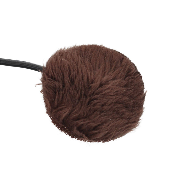 URSA Plush Circles - 5mm length short fur LAV covers. Reusable & Super Soft. 25mm Diameter (100x Circles, Brown) 100x Circles