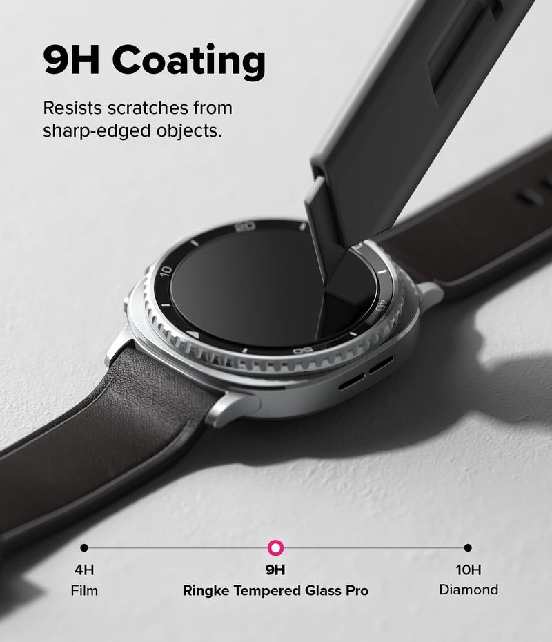 Ringke Bundle [Case with Strap + Screen Protector] for Galaxy Watch 8 Classic 46mm : Rugged Gear [Black] + Tempered Glass Pro [2 Pack]
