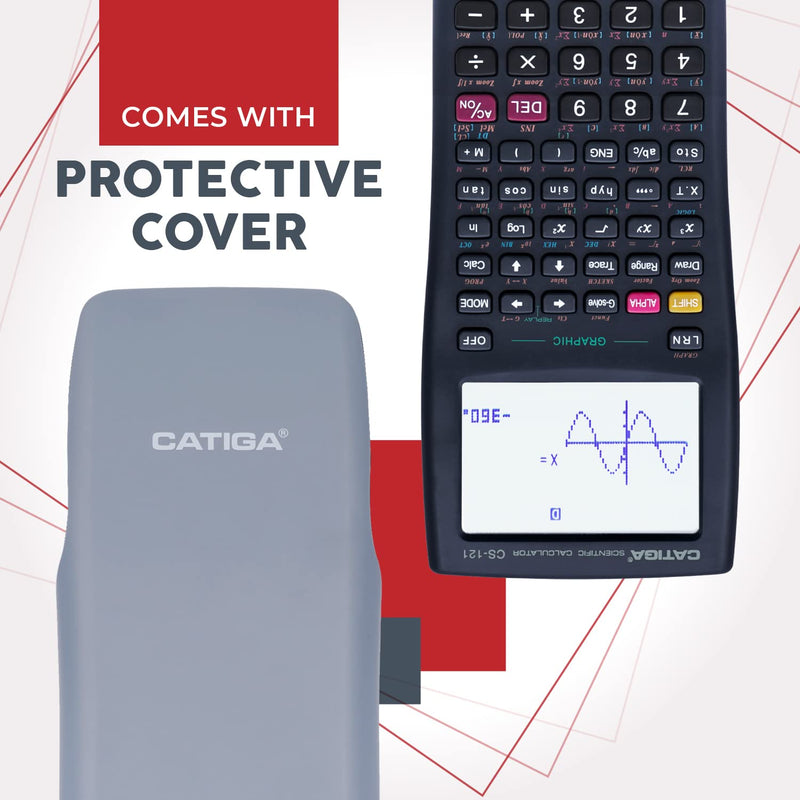 CATIGA Scientific Calculators with Graphic Functions, Graphing Calculators with Multiple Modes, Scientific Calculators for Students, High School or College Courses, 2 Pack, CS-121