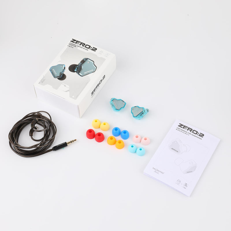 Linsoul 7Hz x Crinacle Zero:2 in Ear Monitor (Blue) + Tripowin Zonie IEM Cable (2pin-0.78mm, 3.5mm, Blue)