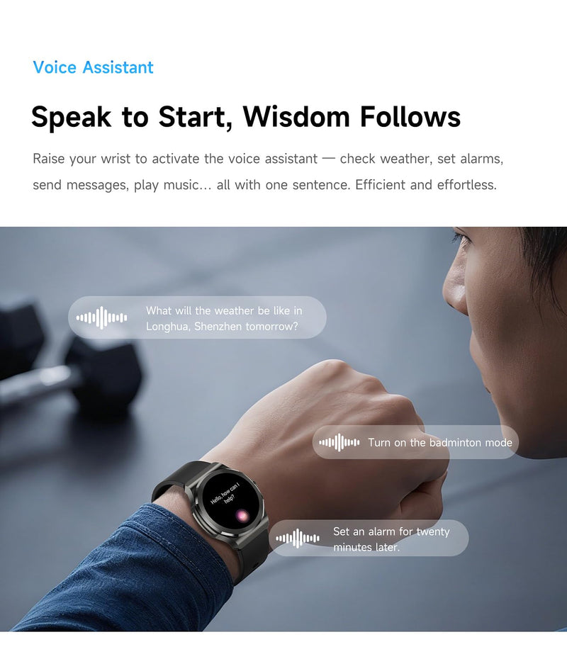 Smart Watch with Bluetooth Call, 1.27" HD Fitness Tracker with 100+ Sports Modes, Sleep Monitor, Custom Watch Faces, IP67 Waterproof Smartwatch for Android iOS(Black) Black