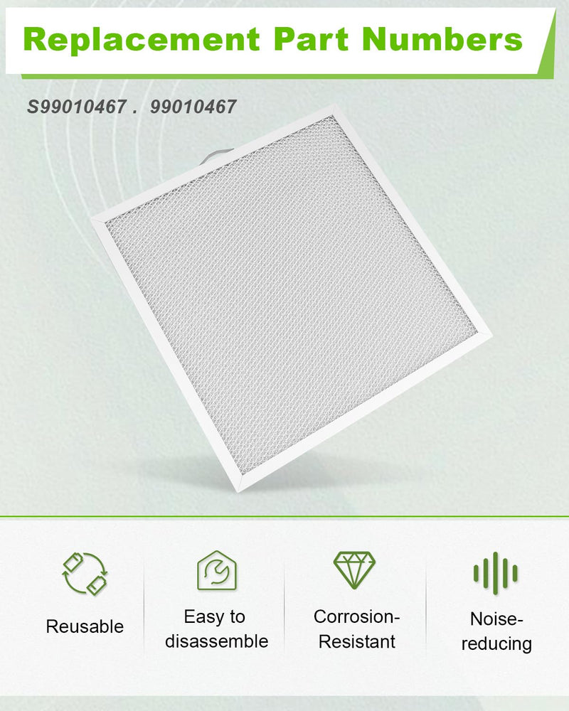 S99010467 99010467 Range Grease Hood Filter Replacement for Broan BXT1 Nutone AR1 Series, 11.5 x 11.5 x 0.38 Inches, Aluminum, 1 Pack