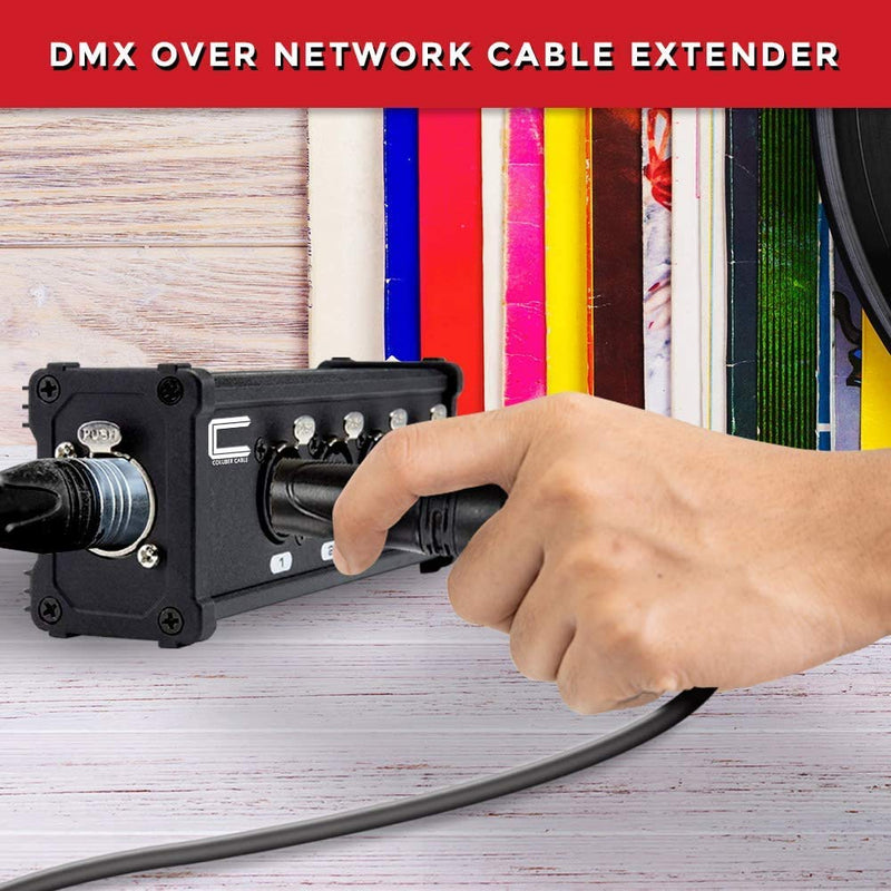 COLUBER CABLE XLR Snake 4 Channel Audio Over Ethernet - DMX Snake XLR Over Ethernet RJ45 Audio Snakes Pair Male and Female Box
