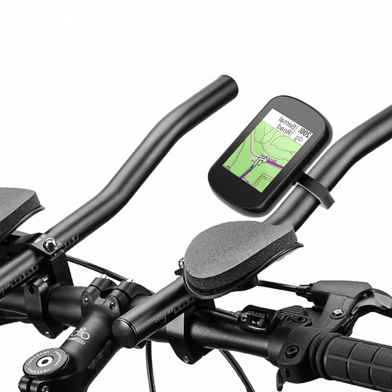 Bike Computer Mount For Aero Bars - Aero Bar Bike Computer Mount For Garmin Edge, Aero Bar Computer Mount Compatible with Garmin GPS Bike Computer, Wahoo, Bryton, Cateye, GoPro Full Range & Flashlight Black