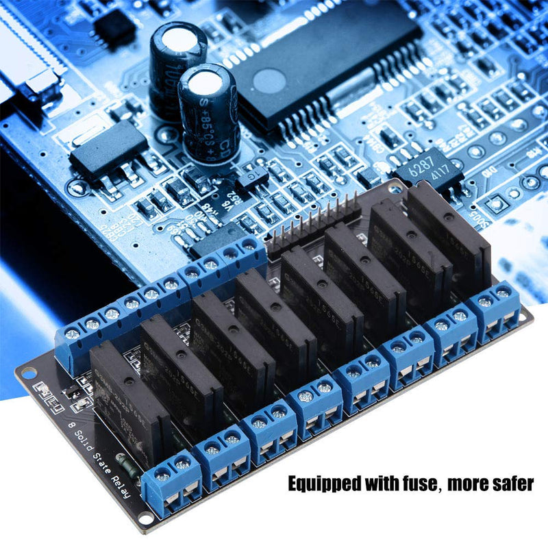 5V 8 Channel Solid State Relay Module High Level Trigger 2A with Resistive Fuse