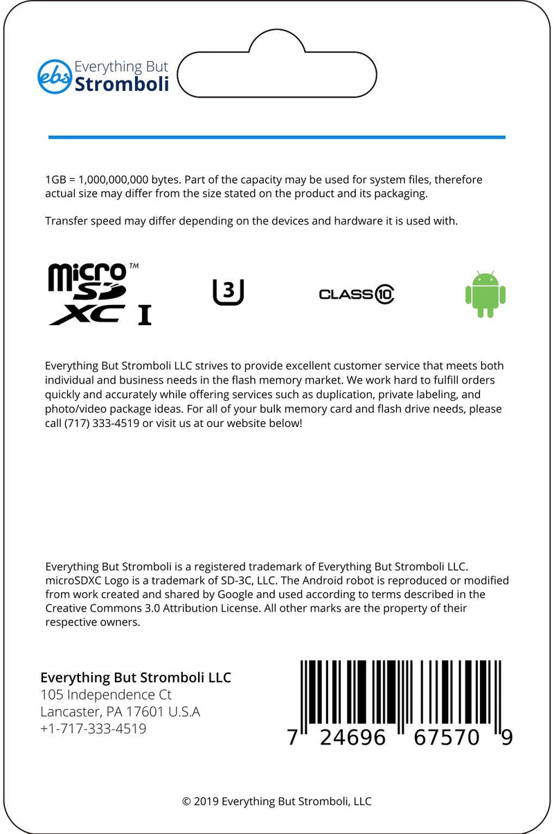 Everything But Stromboli Azaire 64GB MicroSD Card for Motorola Phones Works with Moto E (2020), Moto E7, Moto G Power, Edge+ Cell Phone Speed Class 10 U3 UHS-1 Micro SDXC Card 64GB Azaire