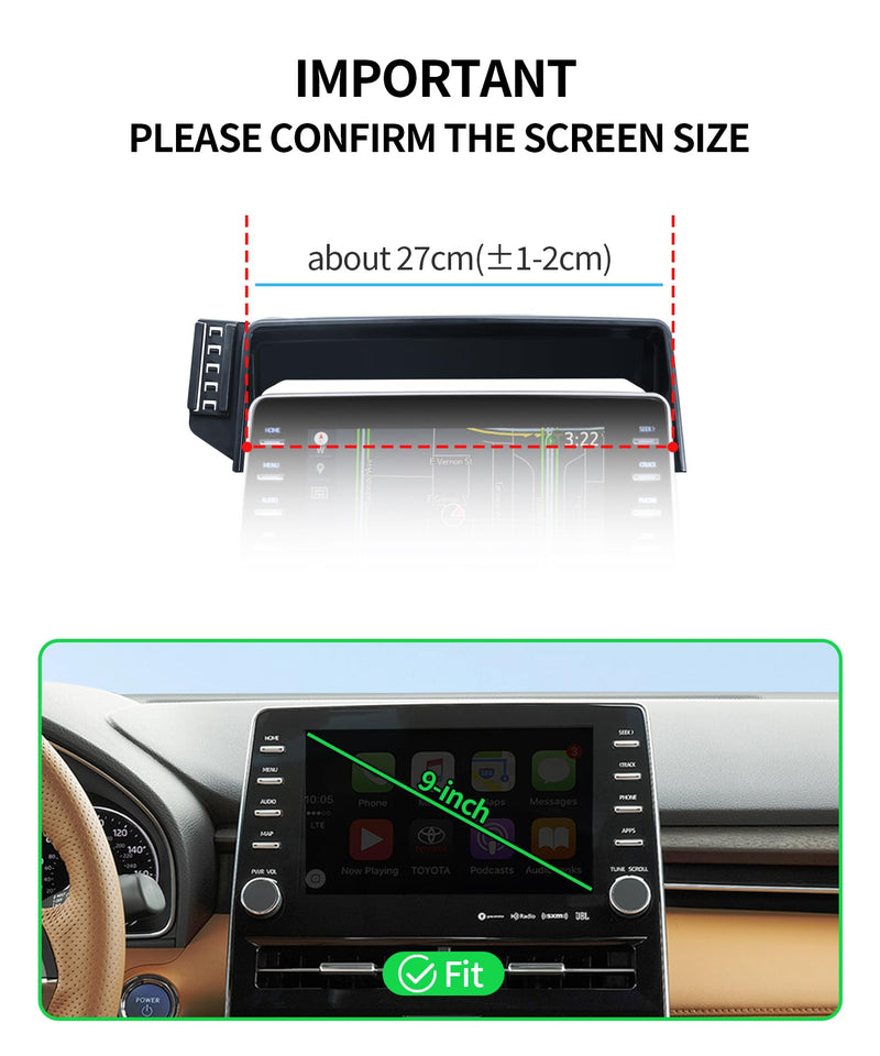 Car Phone Holder for Toyota Avalon 2019-2022, 9" Screen Magsafe Accessories | Magnetic Cell Phone Mount Clip Compatible with iPhone, 3D fit Stable Dashboard GPS Navigation Bracket Cradle Stand