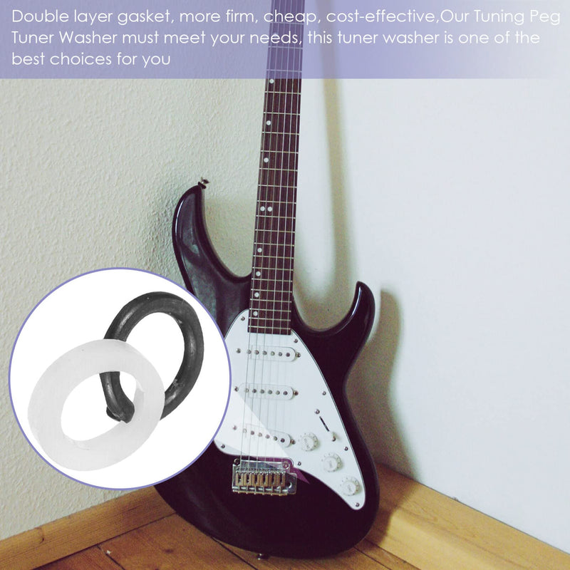 Guitar Tuner Spacer 24pcs Tuning Peg Tuner Washer Metal Tuner Spacer Accessory Plastic Tuner Gasket