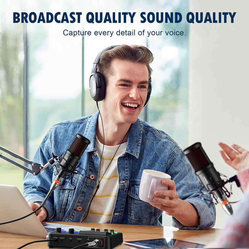 PUPGSIS XLR Dynamic Microphone, PC Computer Gaming Streaming Microphone for Podcast Recording, Vocal Capture, Content Creation, Cardioid Studio Mic for Audio Interface, Mixer, Sound Board