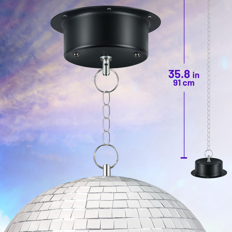 1.5 RPM Speed Disco Ball Motor Heavy Duty Mirror Ball Electric Slow Motor Rotator Supports 4'' - 16'' Mirror Balls for Dj，Family party,Bands,Christm,Party 1.5 RPM Motor
