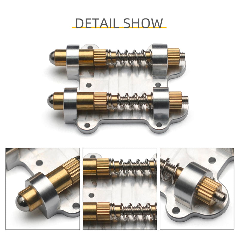 [AUSTRALIA] - MAXCHEER Electric Guitar Brass Tremolo Bridge Brass Arming Adjuster for FR Tremsetter Set Guitar Tremolo Stabilizer Stopper Guitar Parts with Screws&Wrench(Dual) Dual 
