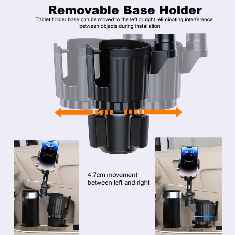 [AUSTRALIA] - Peastrex Cup Holder Tablet Mount, Ipad Cup Holder Car Mount with Adjustable Arm for Tablet iPhone 3-13in iPad Pro Air Mini, Fire, iPhone 15, Galaxy S24 Z Fold 5 