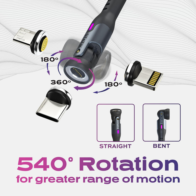 STATIK Dual Car Charger Adapter & STATIK 360 Pro Magnetic Charger